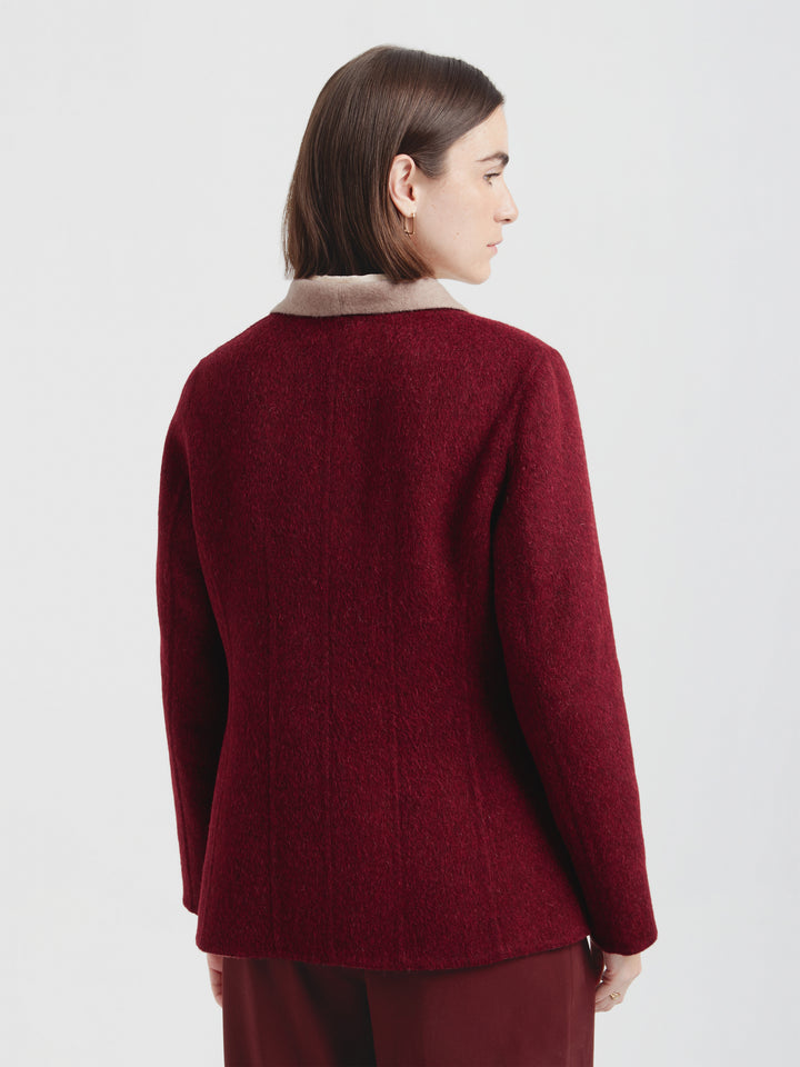 Saco Camelia De Baby Alpaca Color Guinda