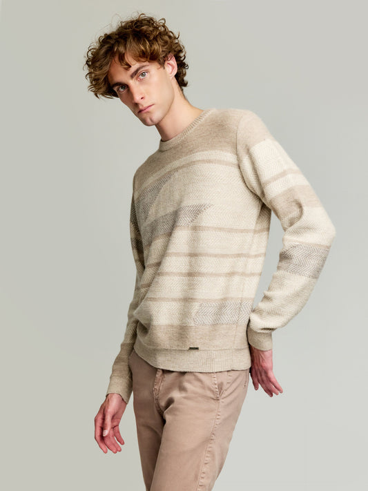 Suéter Yackson De Baby Alpaca Color Beige