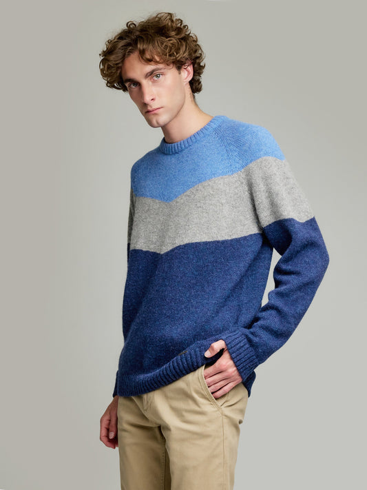 Suéter Yannick De Baby Alpaca Color Azul