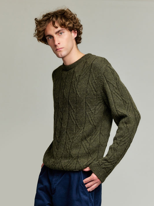 Suéter Yann De Baby Alpaca Color Verde
