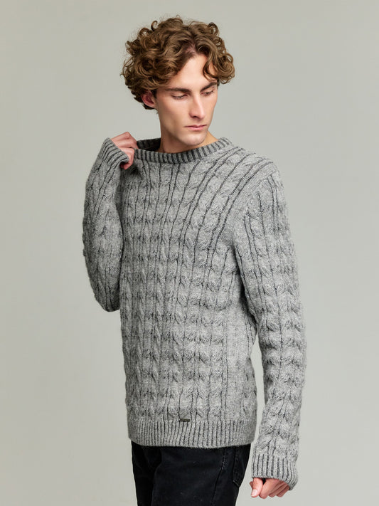 Suéter Yasikov De Baby Alpaca Color Gris