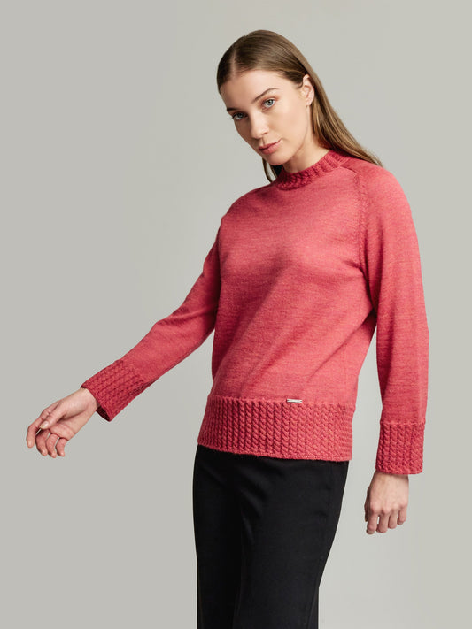 Suéter Yakira De Baby Alpaca Color Rojo