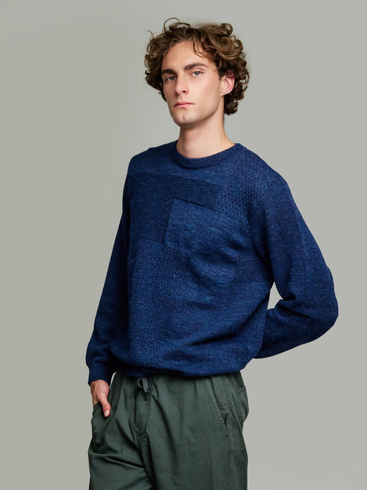 Suéter Yack De Baby Alpaca Color Azul