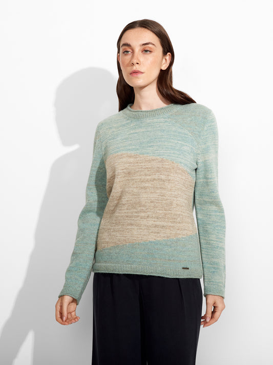 Suéter Zoe De Baby Alpaca Color Celeste