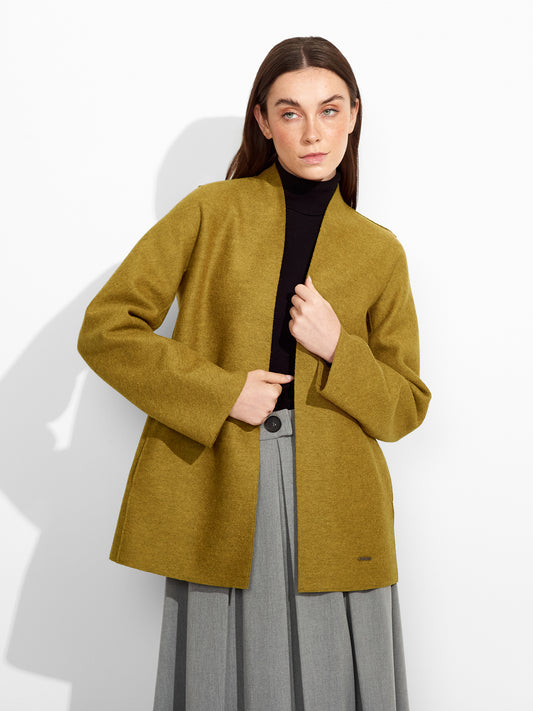 Saco Zadig De Alpaca Color Amarillo
