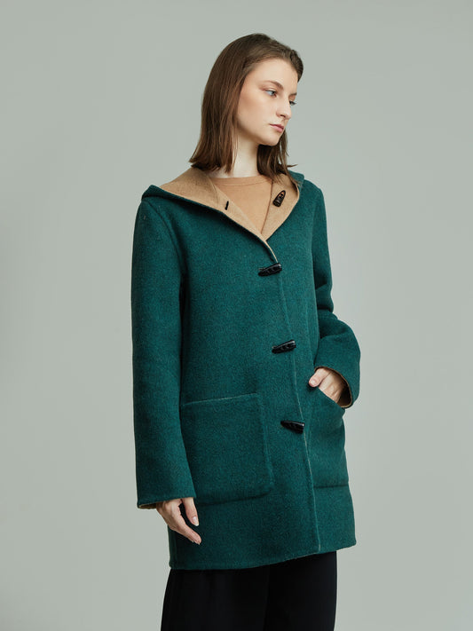 Abrigo Alaia De Baby Alpaca Color Verde