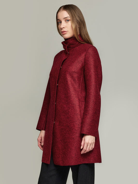Abrigo Yoko De Alpaca Color Rojo