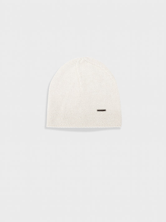 Gorro Zafiro De Baby Alpaca Color Blanco