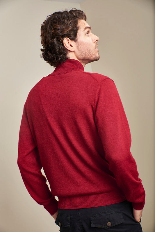 SUÉTER ALBERT DE BABY ALPACA COLOR VERMOUTH