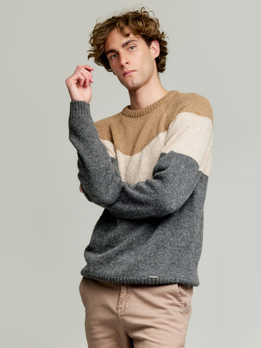 Suéter Yannick De Baby Alpaca Color Gris