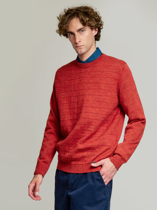 Suéter Yale De Baby Alpaca Color Naranja