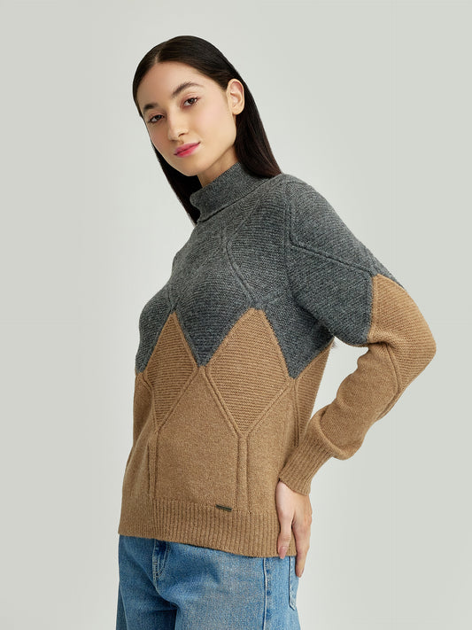 Suéter Yelissa De Baby Alpaca Color Camel