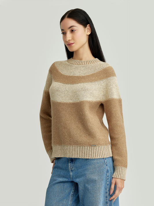 Suéter Ydris De Baby Alpaca Color Camel