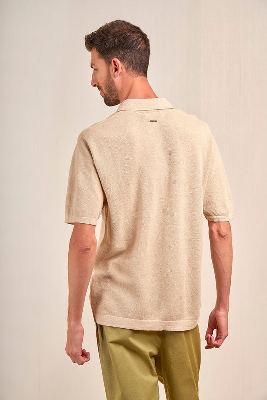 Polo Victor De Lino & Algodón Color Desert