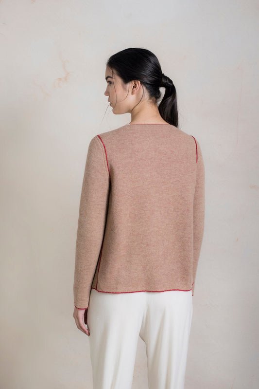 Cárdigan Relax De Baby Alpaca Color Torata&Chanterelle