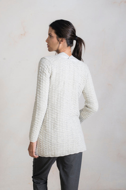 Cárdigan Rosemary De Baby Alpaca Color Cumulus