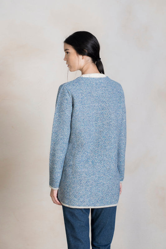 Cárdigan Requiem De Baby Alpaca Color Luna