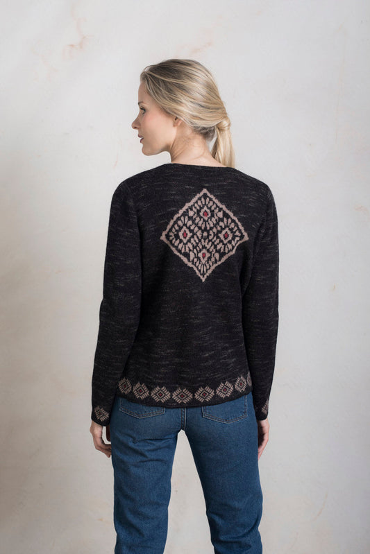 Cárdigan Regal De Baby Alpaca Color Meteorite