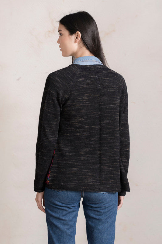 Cárdigan Rumba De Baby Alpaca Color Meteorite