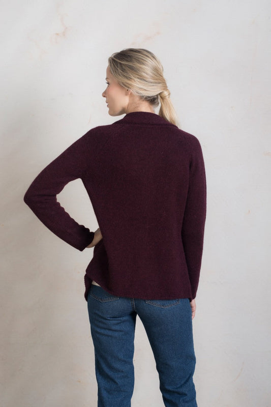 Cárdigan Rosina De Baby Alpaca Color Bitter