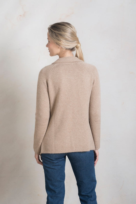 Cárdigan Rosina De Baby Alpaca Color Chanterelle