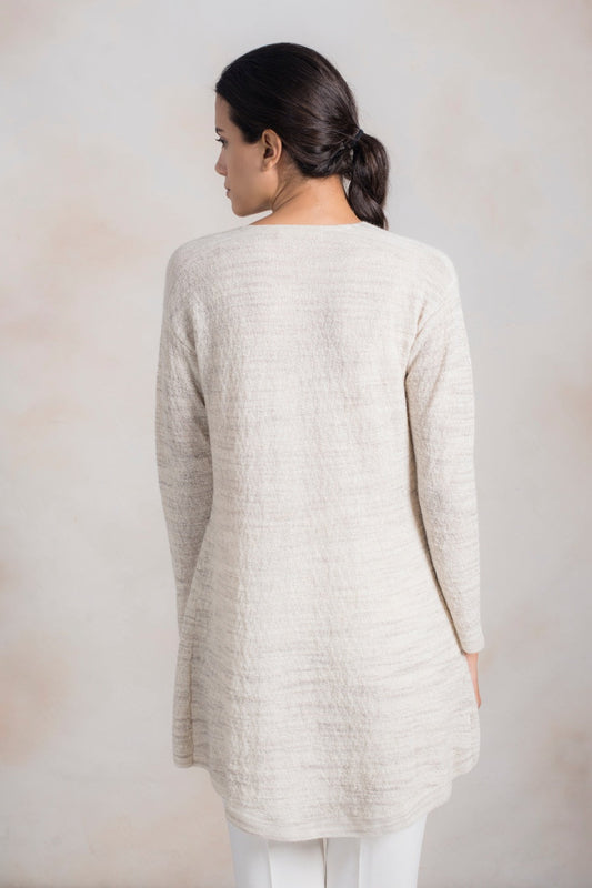 Cárdigan Run De Baby Alpaca Color Straw