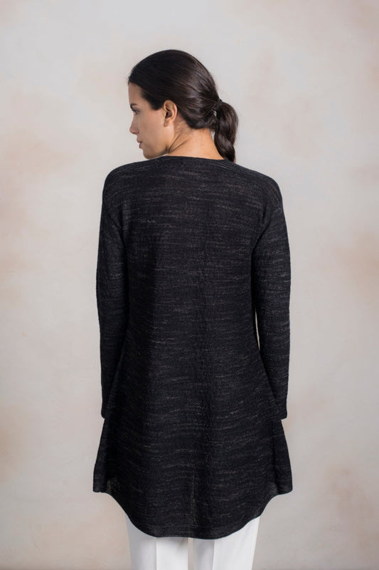 Cárdigan Run De Baby Alpaca Color Meteorite