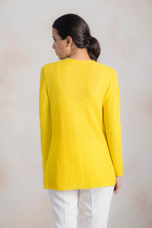 Cárdigan Revolve De Baby Alpaca Color Sun