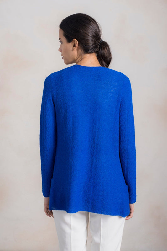 Cárdigan Revolve De Baby Alpaca Color Sonic