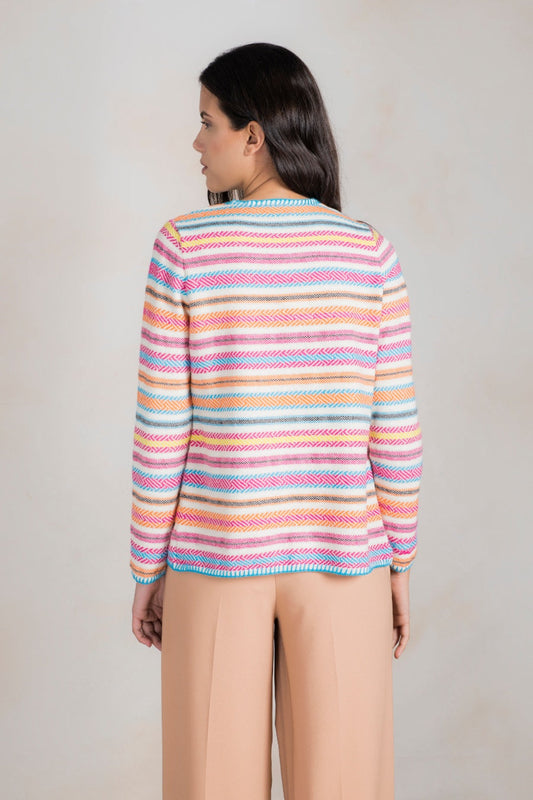 Cárdigan Rumania De Baby Alpaca Color Ecru