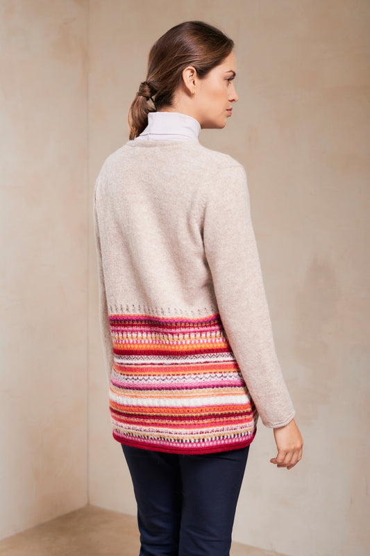 Cárdigan Sacramento De Baby Alpaca Color Sabbia