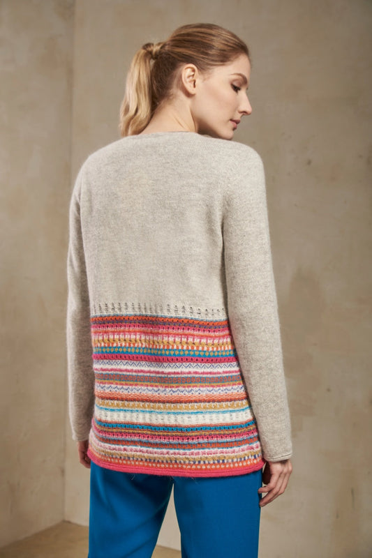 Cárdigan Sacramento De Baby Alpaca Color Luna