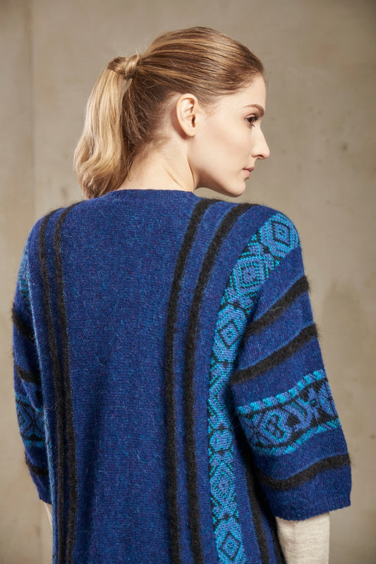 Cárdigan Saida De Baby Alpaca Color Astral