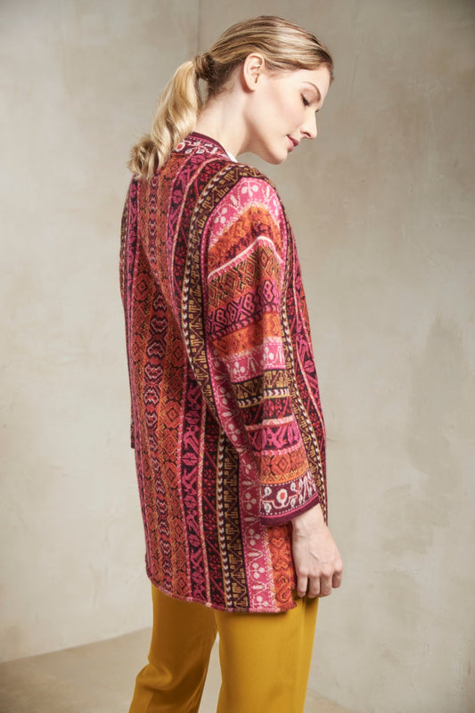 Cárdigan Sangalle De Baby Alpaca Color Burgundy