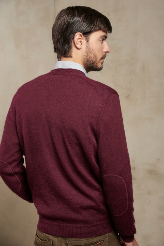CÁRDIGAN SERGIO DE BABY ALPACA COLOR BURGUNDY