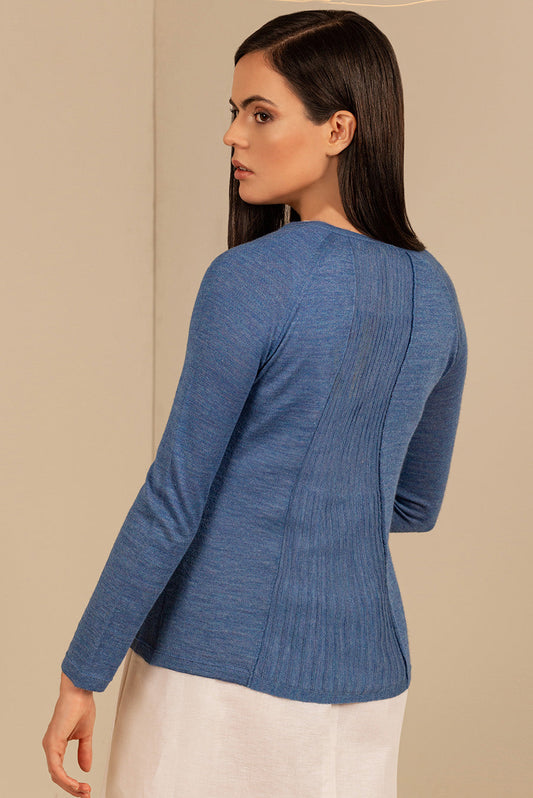 Cárdigan Santal De Baby Alpaca Color Ocean