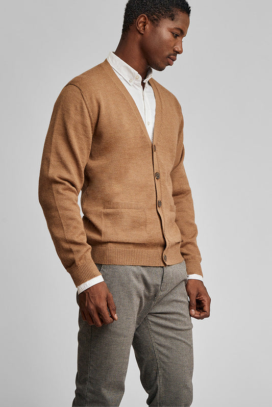 CÁRDIGAN ANTONY DE BABY ALPACA COLOR CAMEL
