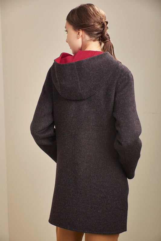 Abrigo Anastasia De Baby Alpaca & Lana Color Anthracite