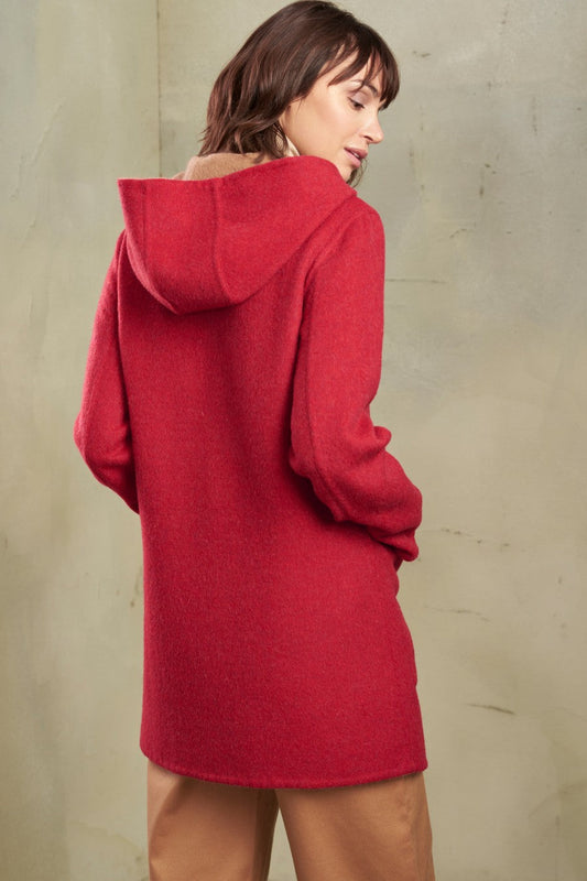 Abrigo Anastasia De Baby Alpaca & Lana Color Rosso & Camel