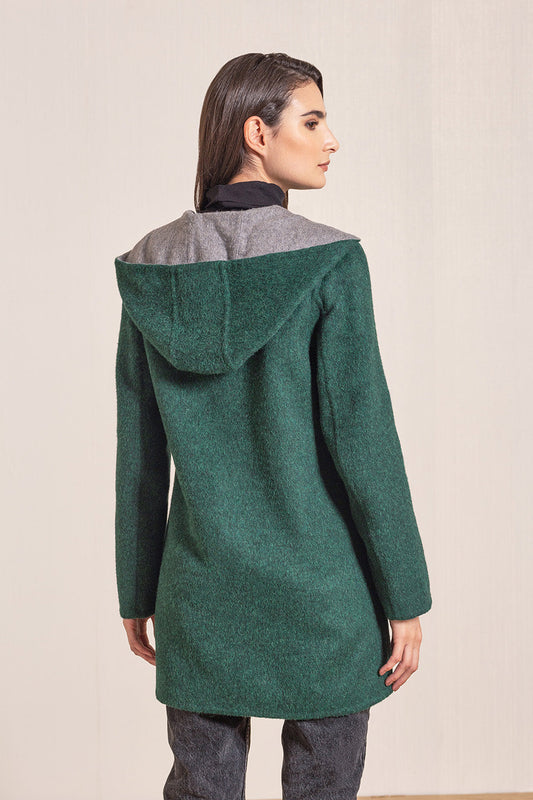 Abrigo Anastasia De Baby Alpaca & Lana Color Spruce&Bentley