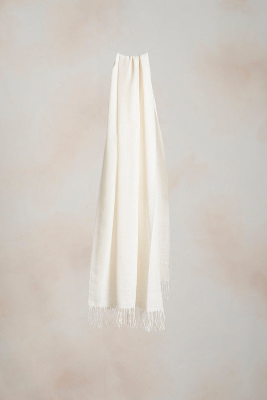 Estola Japones De Baby Alpaca Color Ecru