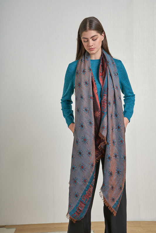 Estola Nazca - 35 De Royal Alpaca & Seda Color Negro