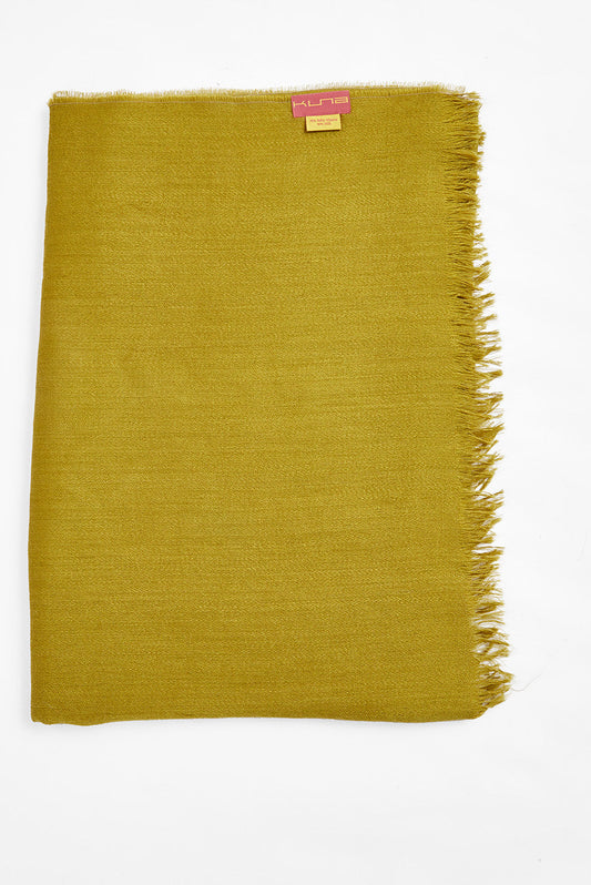 Estola Teaberry De Baby Alpaca Color Verde Oliva