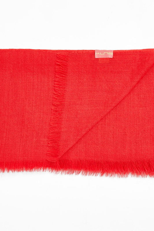 Estola Amareto De Baby Alpaca Color Rojo