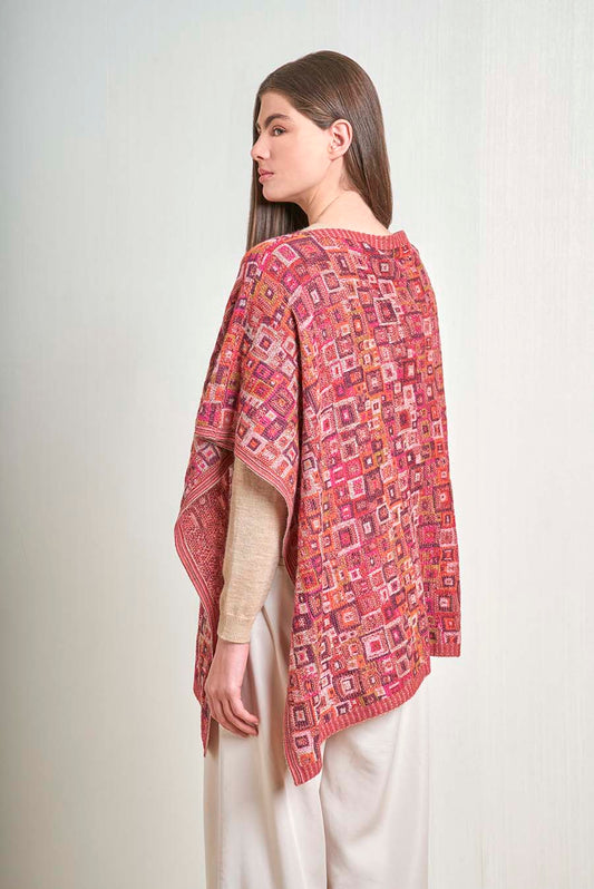 Poncho Vivaldi De Baby Alpaca Color Vendimia