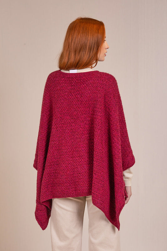 Poncho Valdivieso De Baby Alpaca Color Fiamma