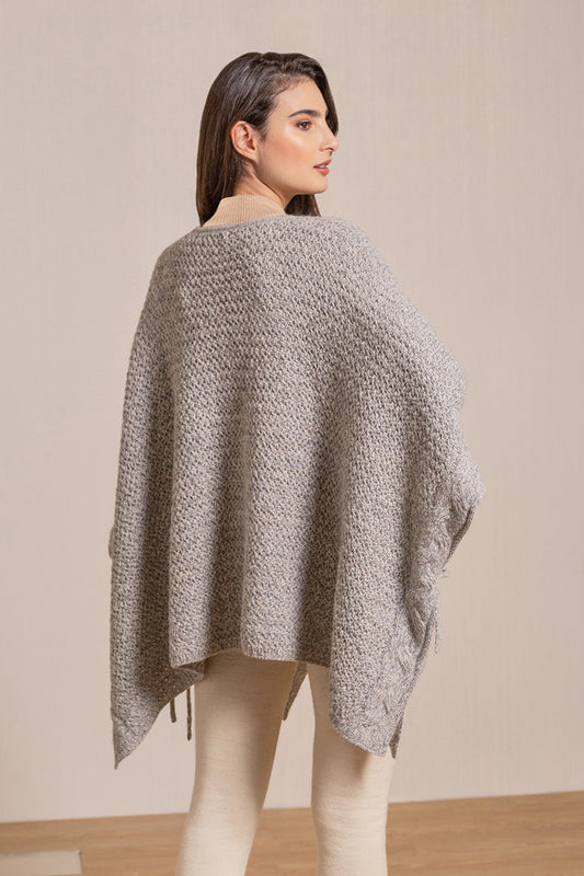 Poncho Valdivieso De Baby Alpaca Color Londra