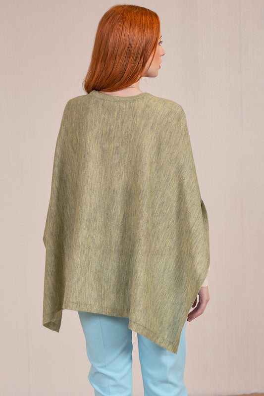 Poncho Vaya De Baby Alpaca Color Fango