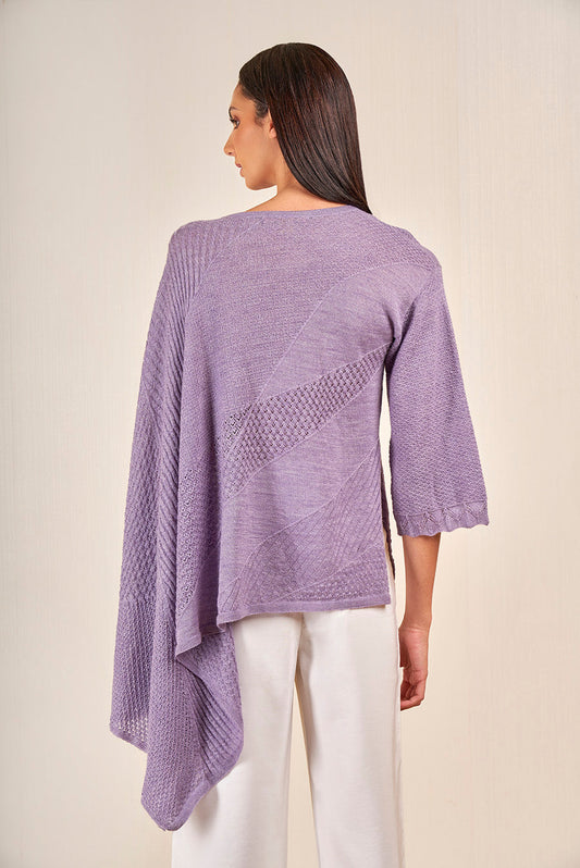 Poncho Vous De Baby Alpaca Color Tempera