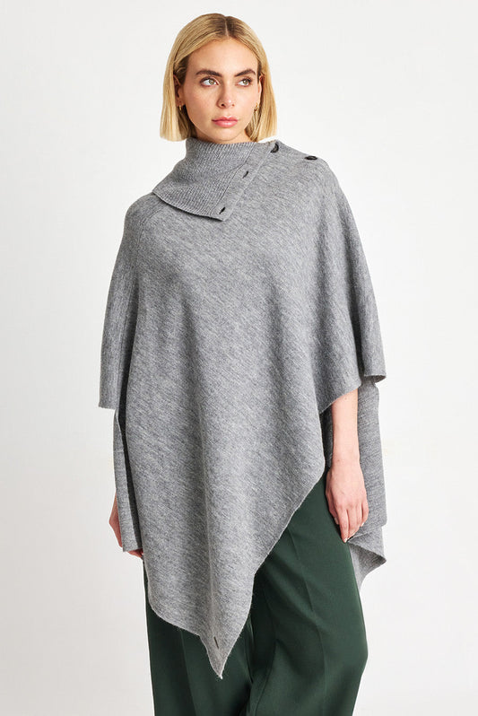 Poncho Wing De Baby Alpaca Color Nuage